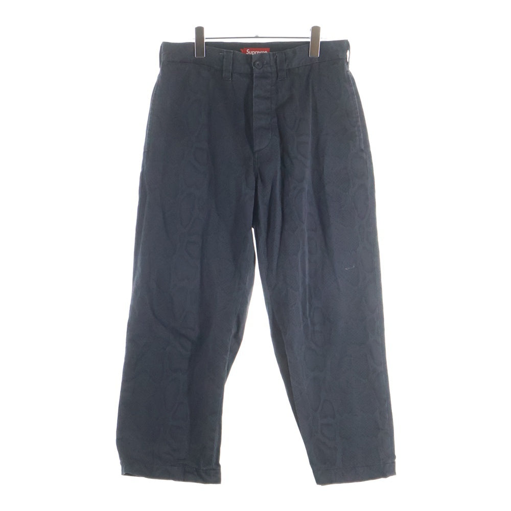 SUPREME(シュプリーム) 24SS Snake Print Chino Pant スネーク プリント チノ パンツ ブラック