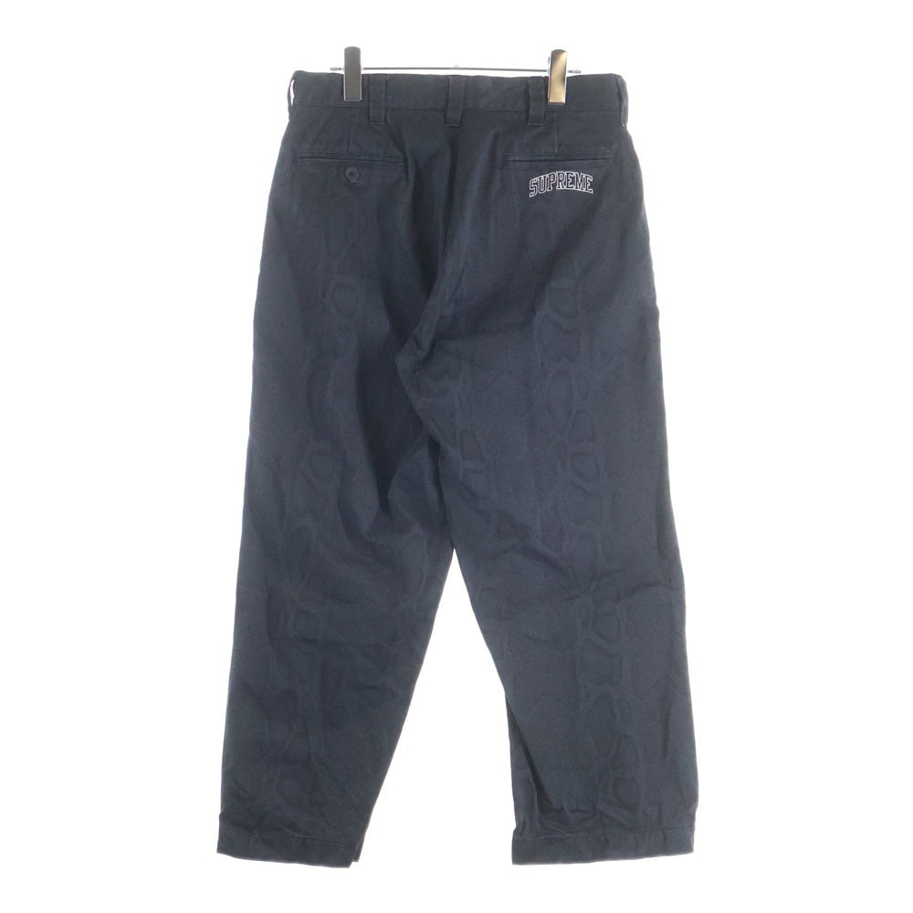 SUPREME(シュプリーム) 24SS Snake Print Chino Pant スネーク プリント チノ パンツ ブラック