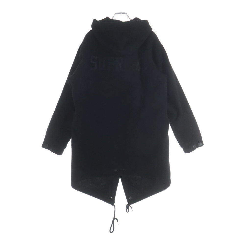 SUPREME(シュプリーム) 16AW ×Harris Tweed WoolFishtail Parka ハリスツイード ウール フィッシュテールパーカー フーデッドジャケット コート ブラック