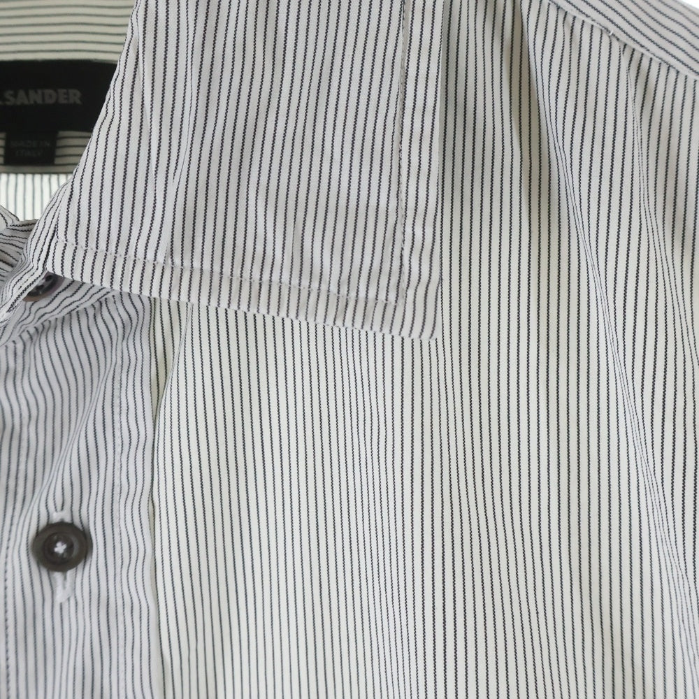JIL SANDER(ジルサンダー) ストライプ レギュラーカラー 長袖カッターシャツ グレー