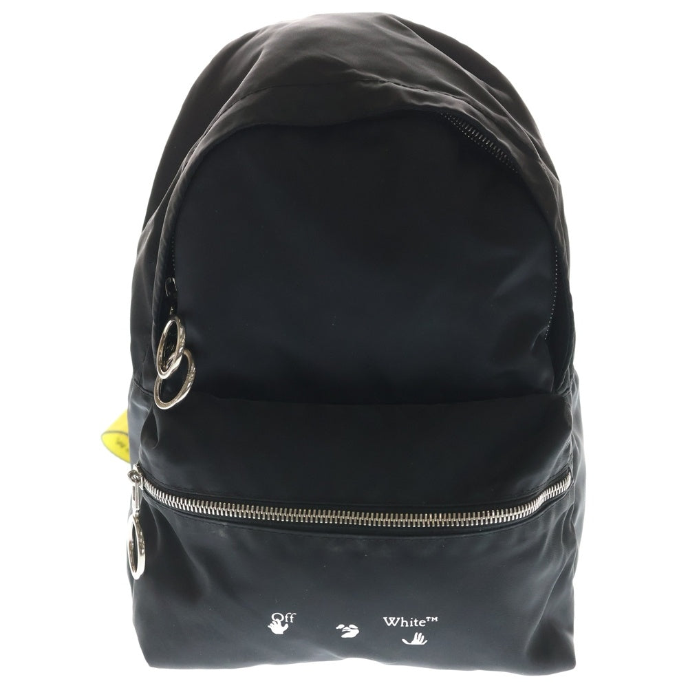OFF-WHITE(オフホワイト) 21AW ロゴプリント ナイロン ミニ バックパック ブラック OMNB017R21FAB001 レディース