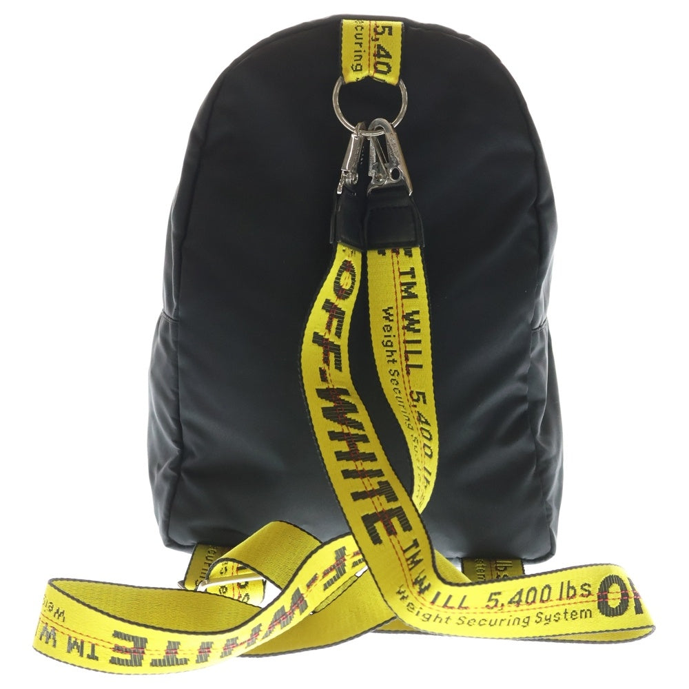 OFF-WHITE(オフホワイト) 21AW ロゴプリント ナイロン ミニ バックパック ブラック OMNB017R21FAB001 レディース