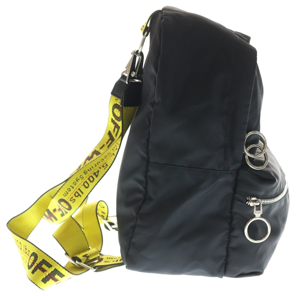 OFF-WHITE(オフホワイト) 21AW ロゴプリント ナイロン ミニ バックパック ブラック OMNB017R21FAB001 レディース