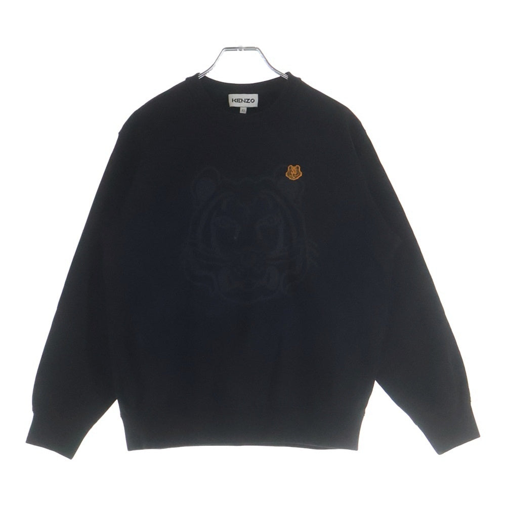 KENZO(ケンゾー) フロントタイガープリント クルーネックスウェットシャツ トレーナー ブラック FB62SW8314MO
