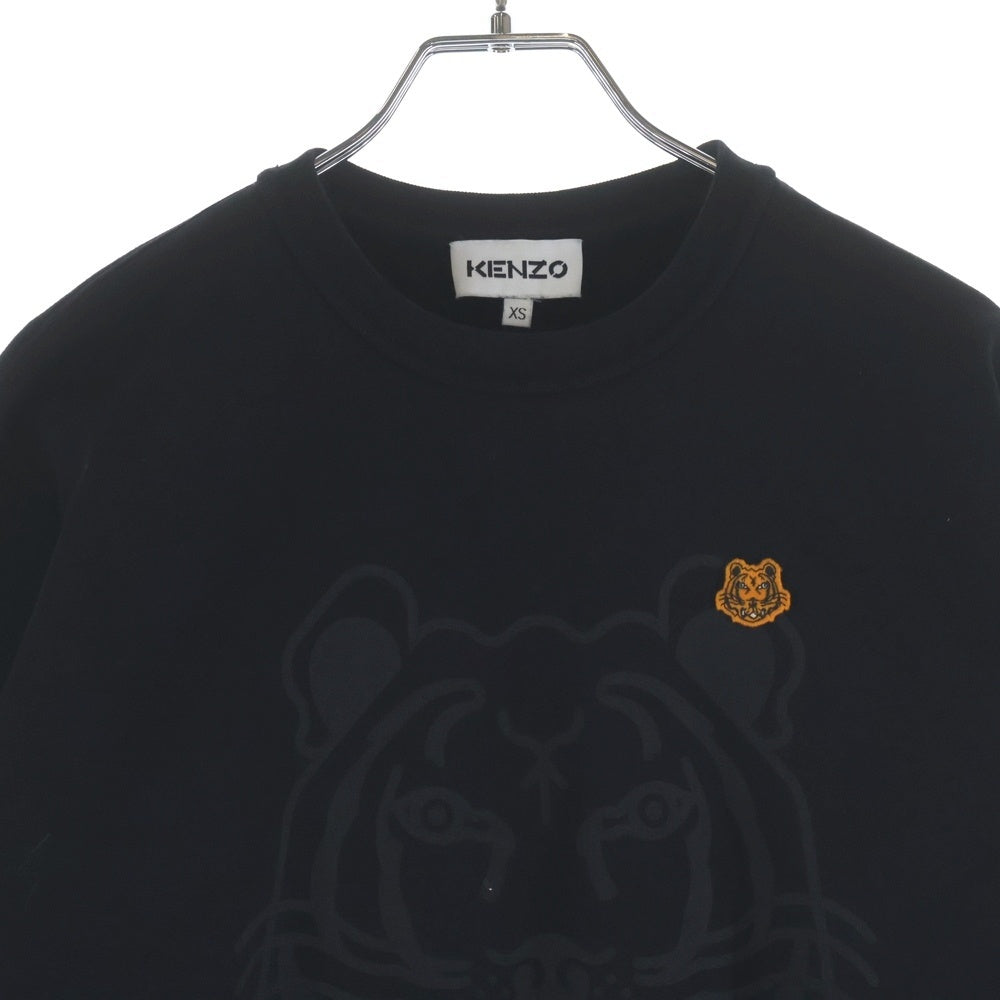 KENZO(ケンゾー) フロントタイガープリント クルーネックスウェットシャツ トレーナー ブラック FB62SW8314MO