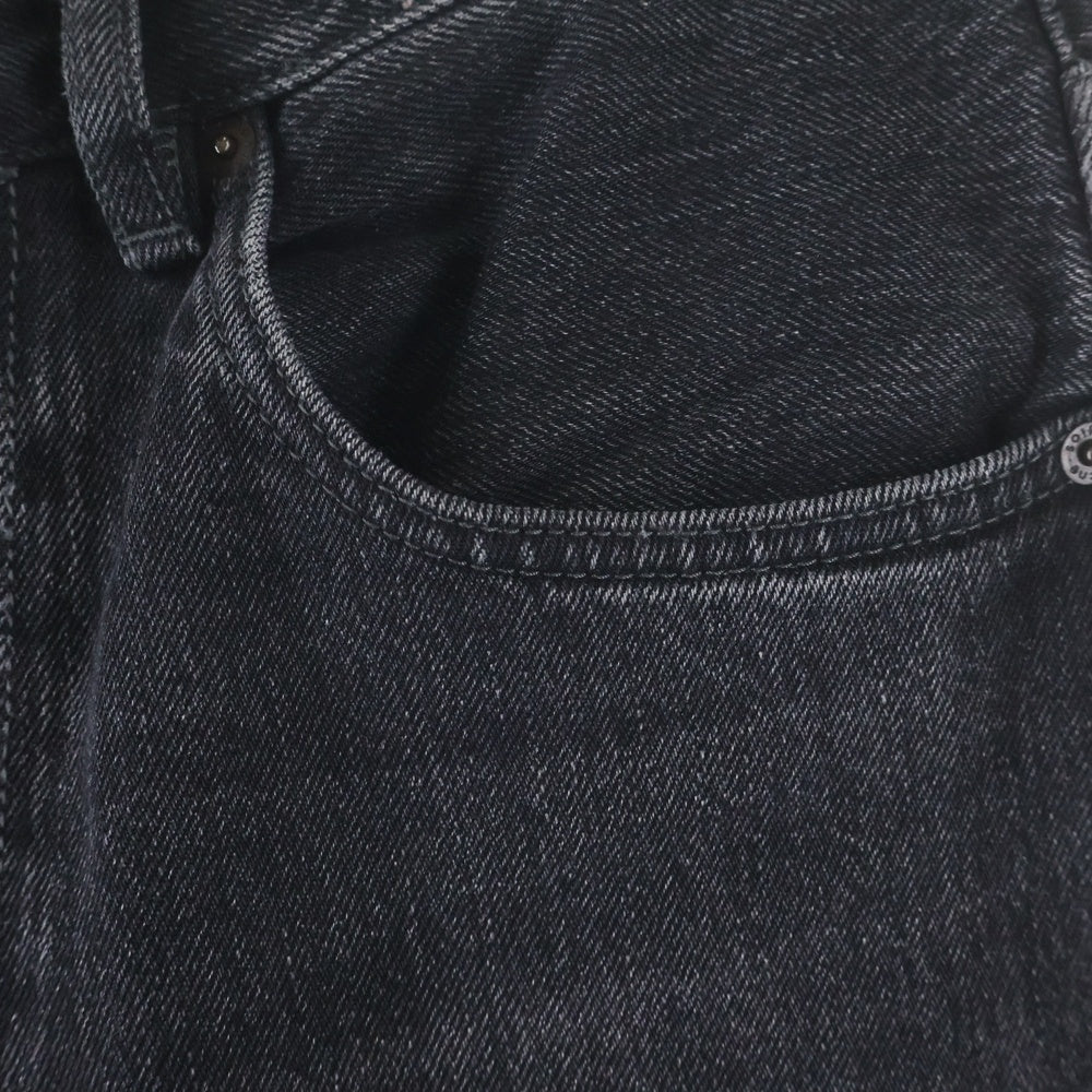 Acne Studios(アクネ ストゥディオズ) ルーズブーツカット ボタンフライ デニムパンツ ブラック B00269-