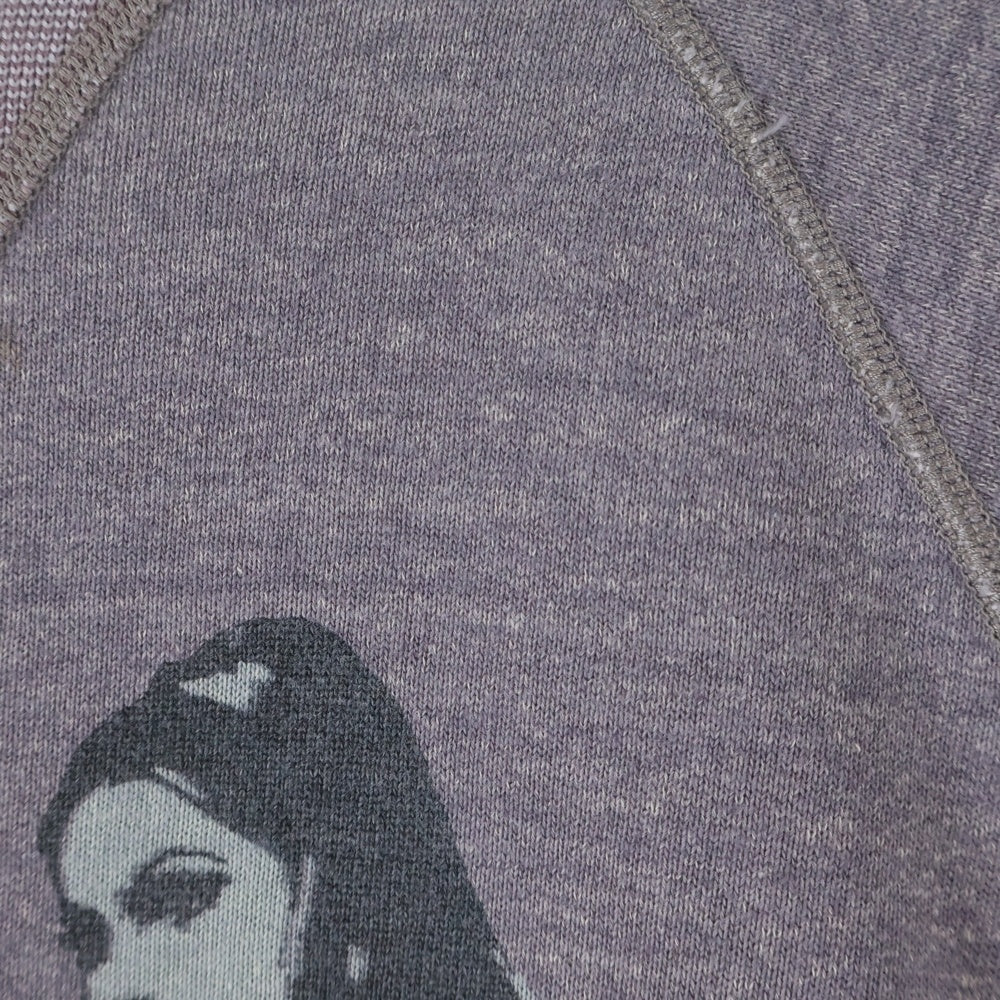 HYSTERIC GLAMOUR(ヒステリックグラマー) 90-00S VINTAGE ヴィンテージ Hタグ フロントプリント ラグランスリーブ クルーネックスウェットトレーナー ライトパープル 2CS-4290