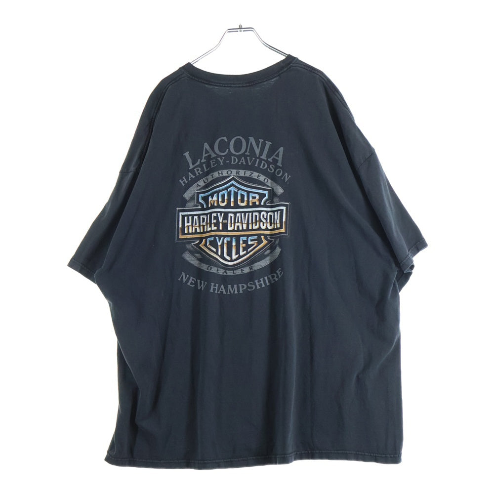 HARLEY DAVIDSON(ハーレーダビッドソン) 00S VINTAGE 2007 S/S TEE ヴィンテージ 両面プリントTシャツ 半袖クルーネックカットソー ブラック