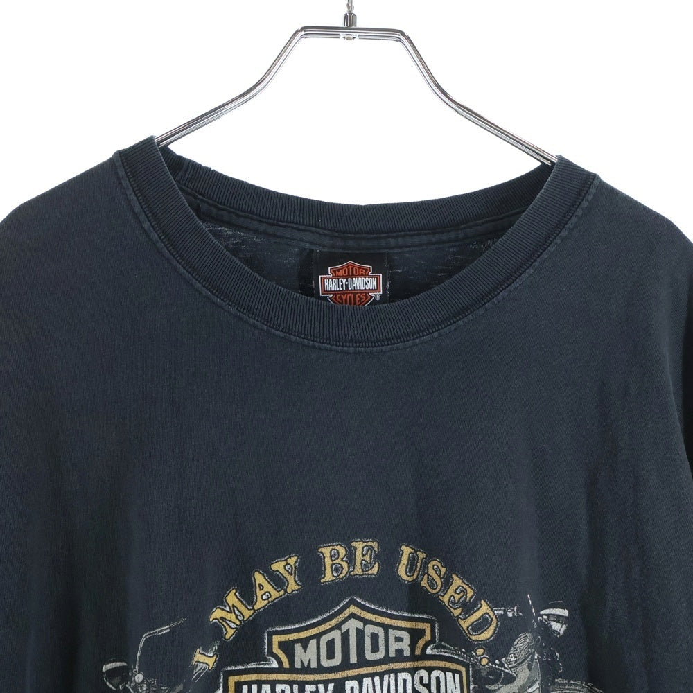 HARLEY DAVIDSON(ハーレーダビッドソン) 00S VINTAGE 2007 S/S TEE ヴィンテージ 両面プリントTシャツ 半袖クルーネックカットソー ブラック