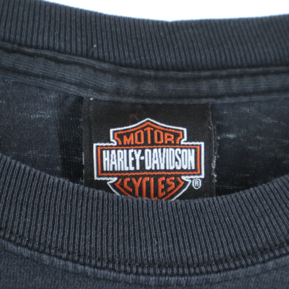 HARLEY DAVIDSON(ハーレーダビッドソン) 00S VINTAGE 2007 S/S TEE ヴィンテージ 両面プリントTシャツ 半袖クルーネックカットソー ブラック