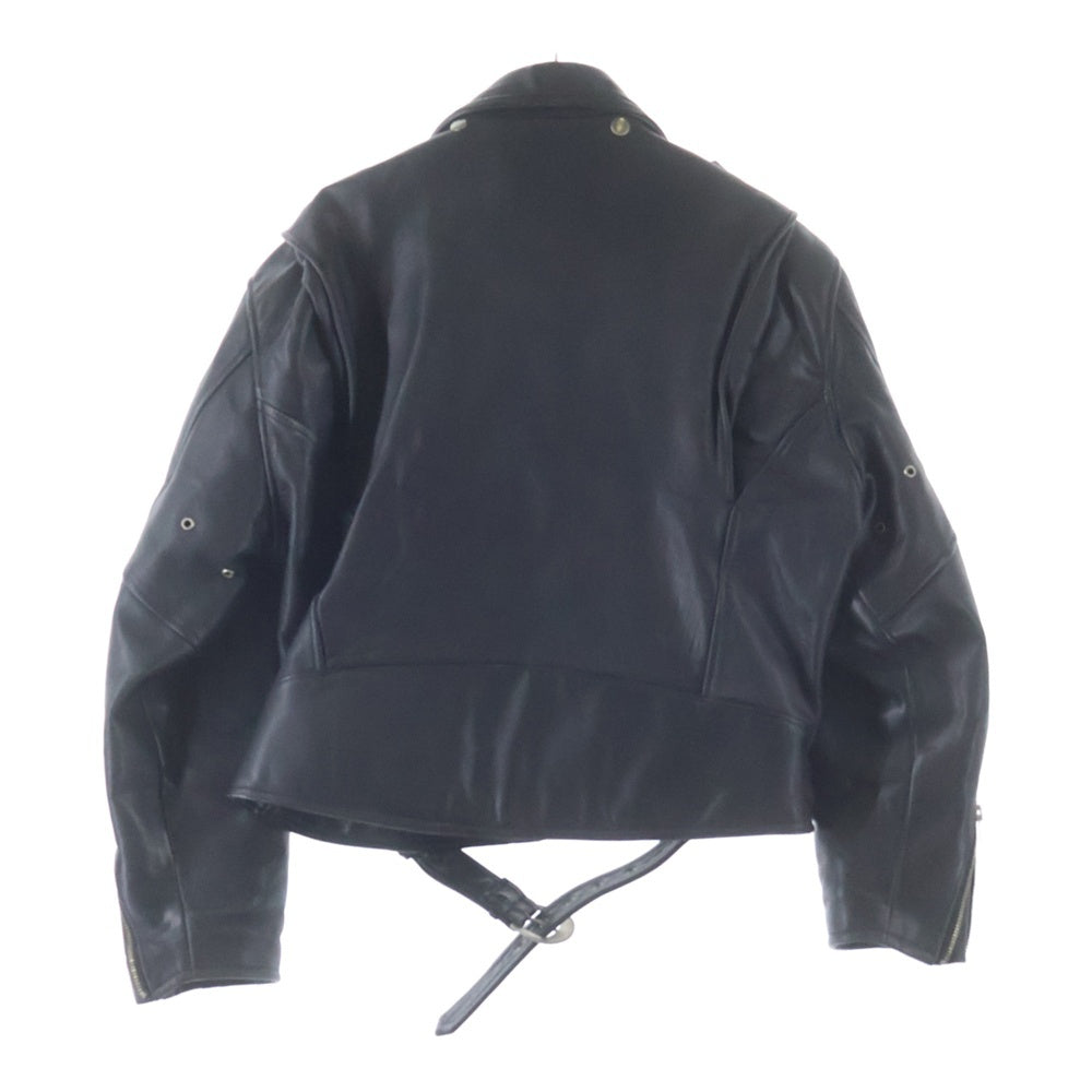 HARLEY DAVIDSON(ハーレーダビッドソン) SCREAMIN EAGLE CLUB スクリーミングイーグル クラブ USA製 裏地キルティング ピンズカスタム レザー ダブルライダースジャケット ブラック