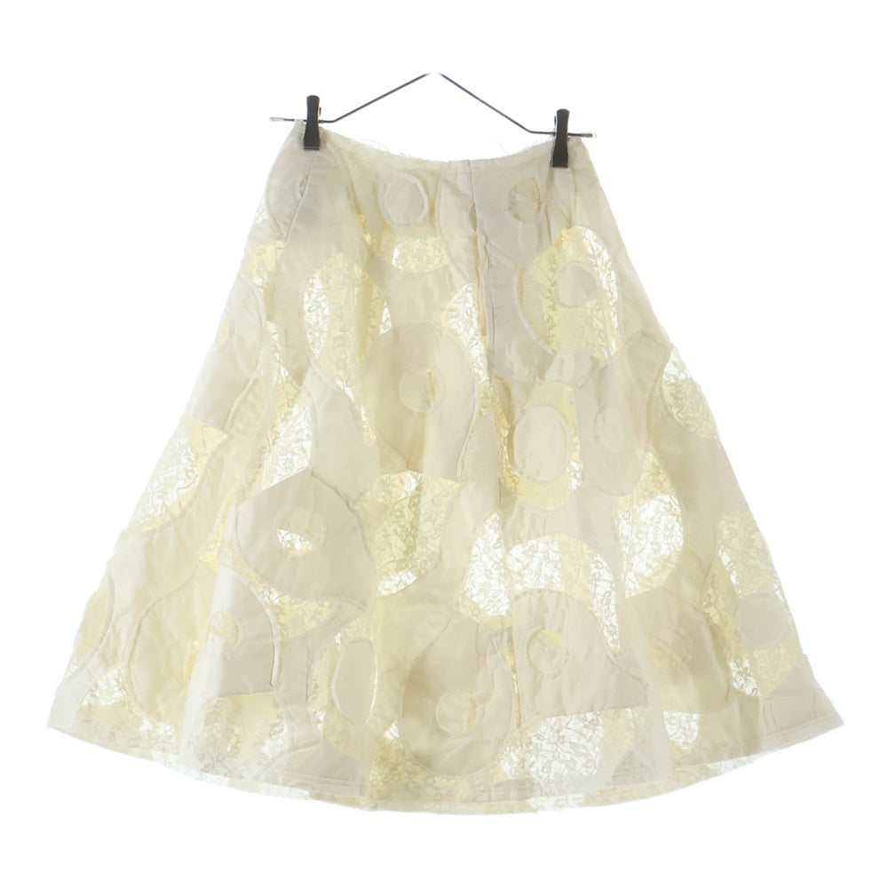 COMME des GARCONS COMME des GARCONS(コムデギャルソンコムデギャルソン) 15AW AD2015 総柄 レーススカート ホワイト レディース RP-S014