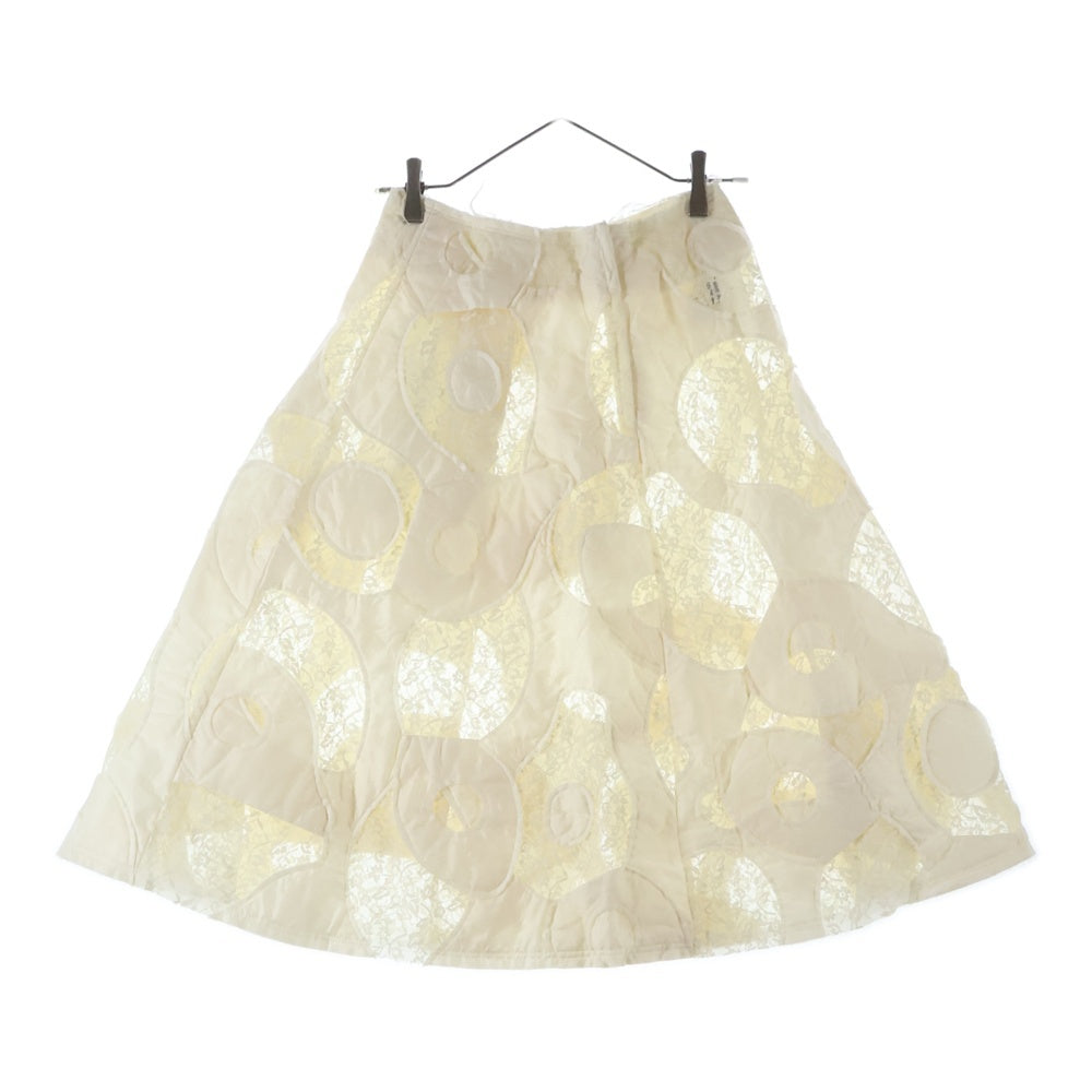COMME des GARCONS COMME des GARCONS(コムデギャルソンコムデギャルソン) 15AW AD2015 総柄 レーススカート ホワイト レディース RP-S014
