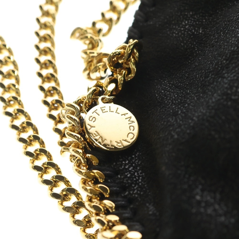 STELLA McCARTNEY(ステラマッカートニー) ファラベラ タイニー トートバッグ 2WAY ハンドバッグ ショルダーバッグ ブラック ゴールド金具 391698 W9355