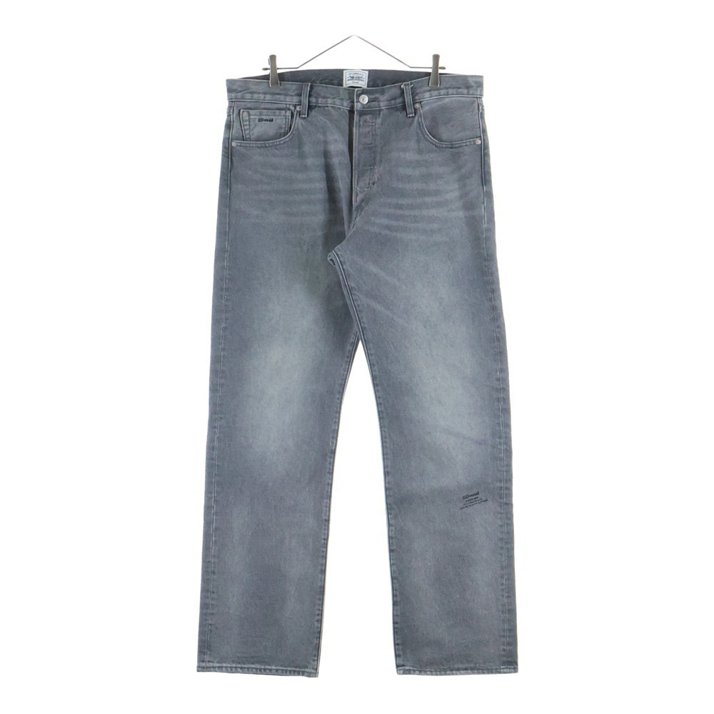 Levi's(リーバイス) ×JJJJound 501 ジョウンド レザーパッチ ストレートデニムパンツ ジーンズ グレー PC9-A9525-0000