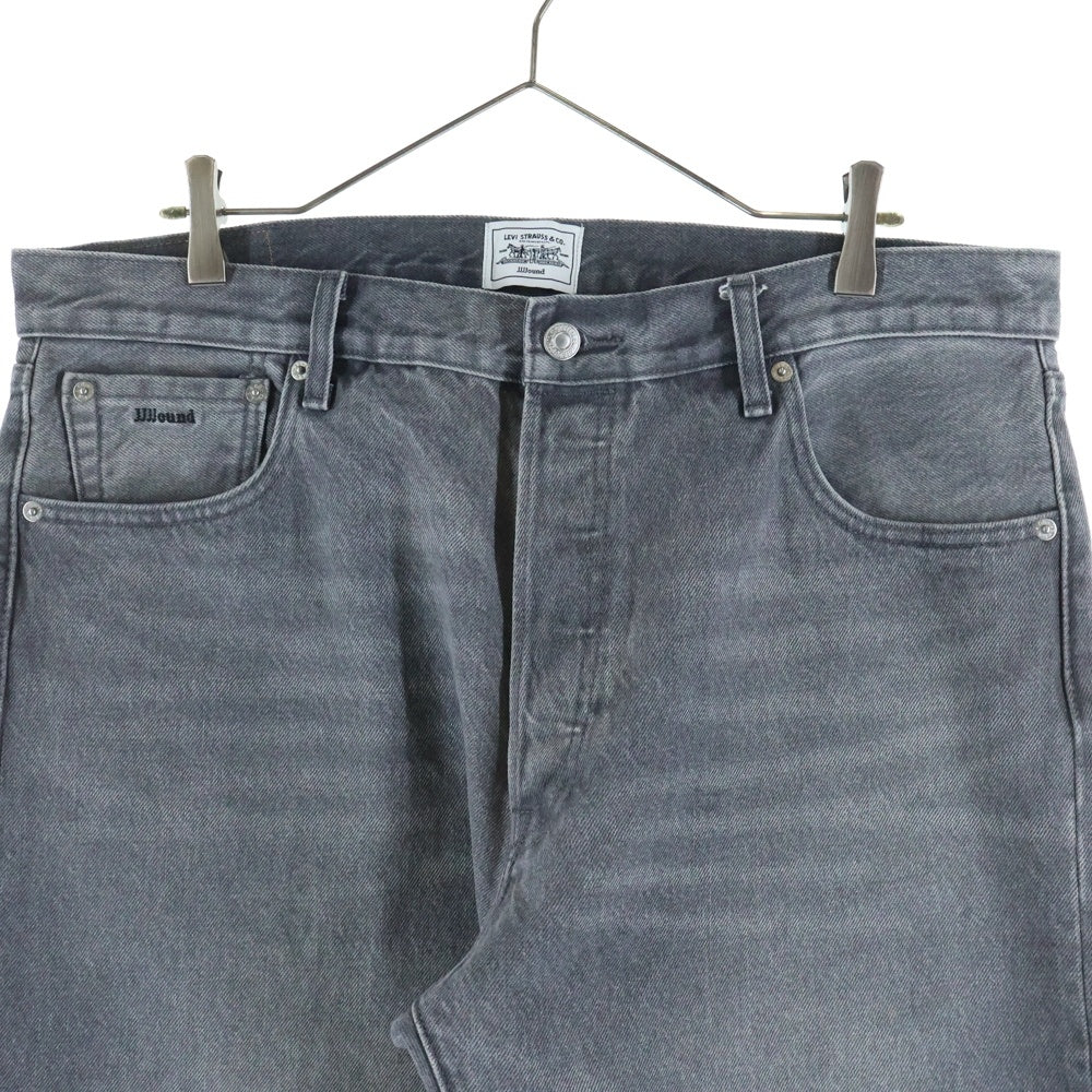 Levi's(リーバイス) ×JJJJound 501 ジョウンド レザーパッチ ストレートデニムパンツ ジーンズ グレー PC9-A9525-0000