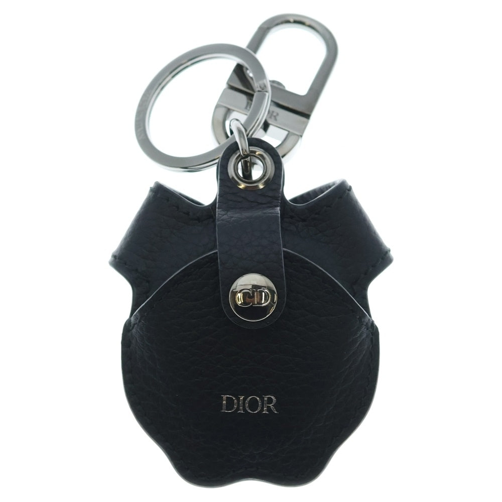 DIOR(ディオール) Bobby Air Tag オブリーク ボビー エアタグケース キーホルダー キーリング グレー/ネイビー レディース