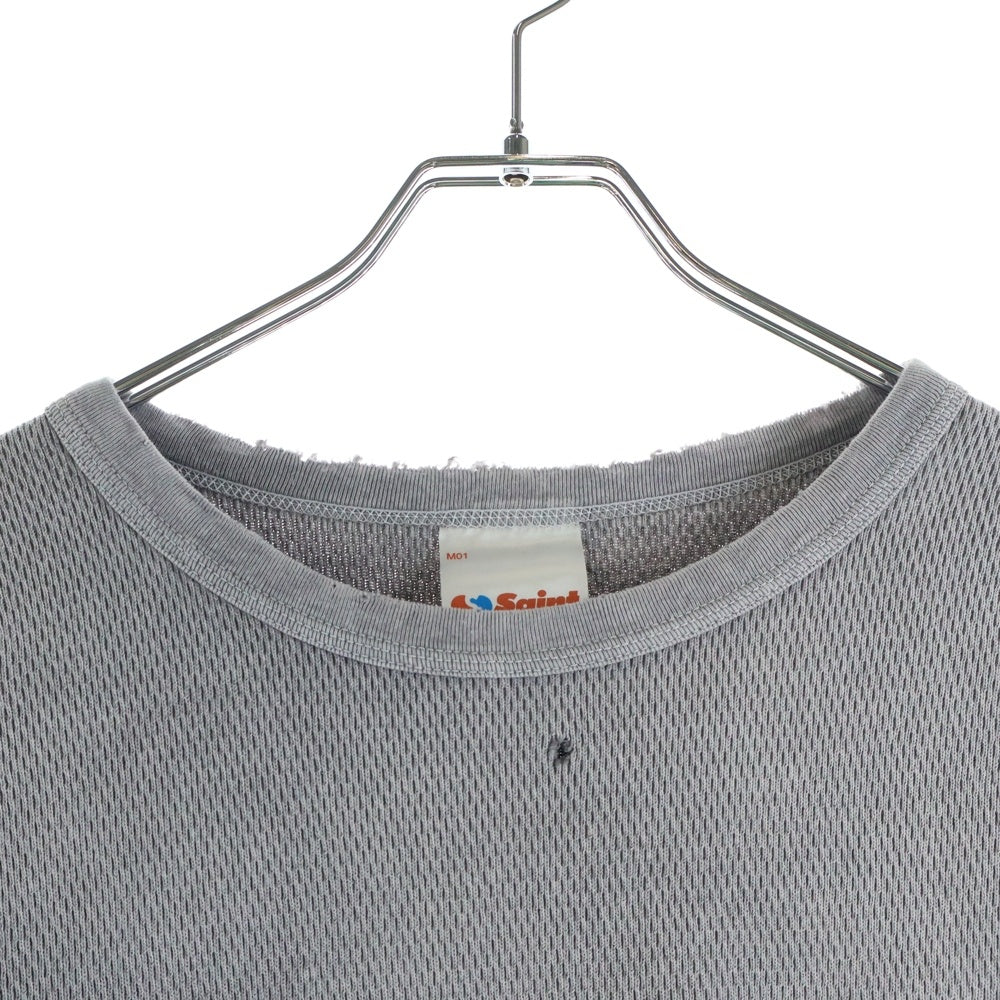SAINT MICHAEL(セントマイケル) 26SS HONEYCOMB THARMAL SHIRT SM-MK8-0000-034 サーマルロングスリーブ 長袖Tシャツ