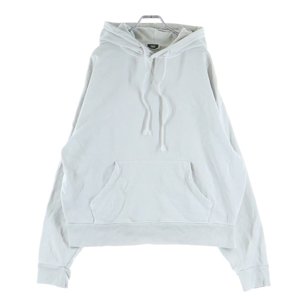 KITH(キス) ロゴエンブロイダリー プルオーバーフーディー パーカー グレー 24-070-060-0009-3-0