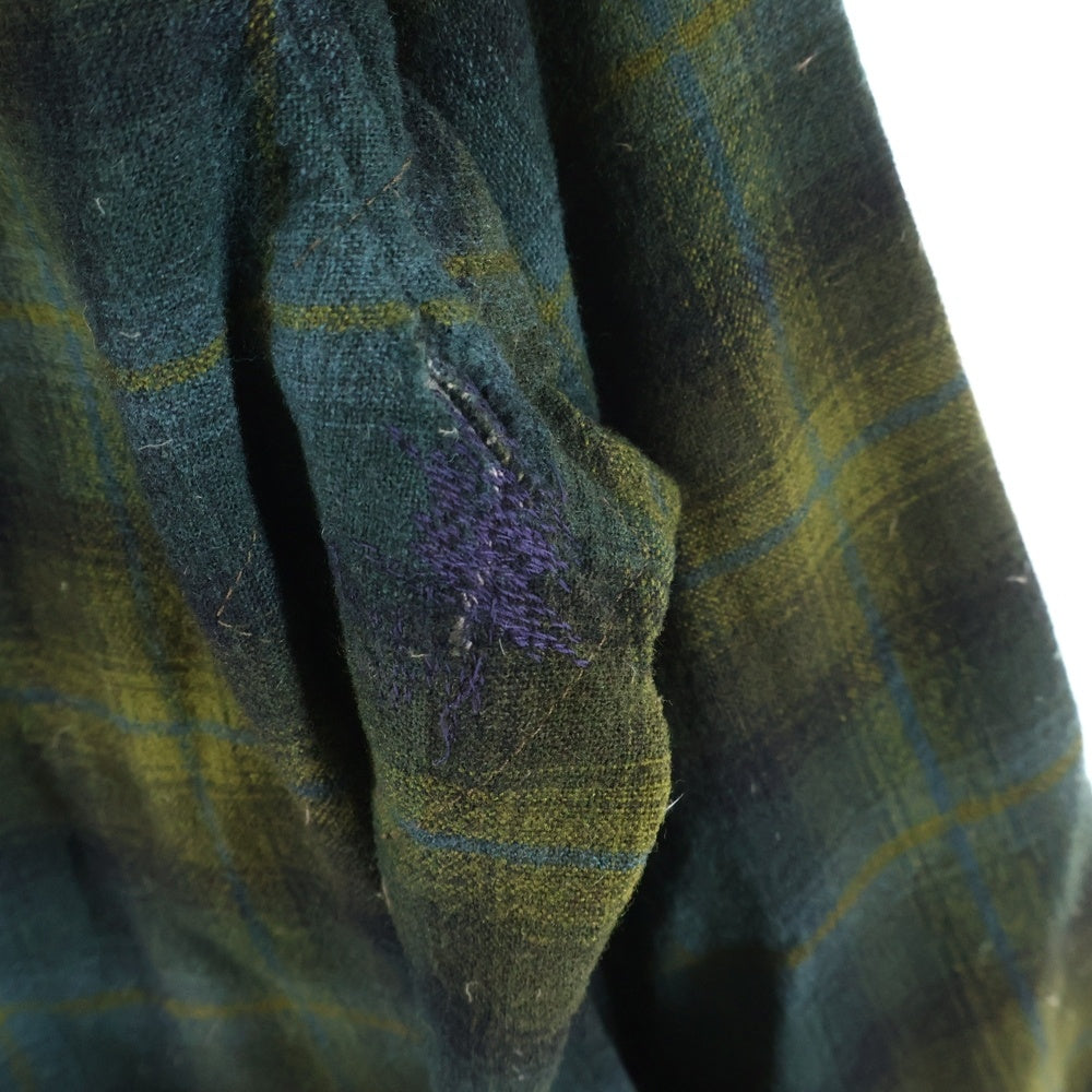 PENDLETON(ペンドルトン) 60S VINTAGE ヴィンテージ ウール チェック 長袖オープンカラーシャツ ボードシャツ カーキ