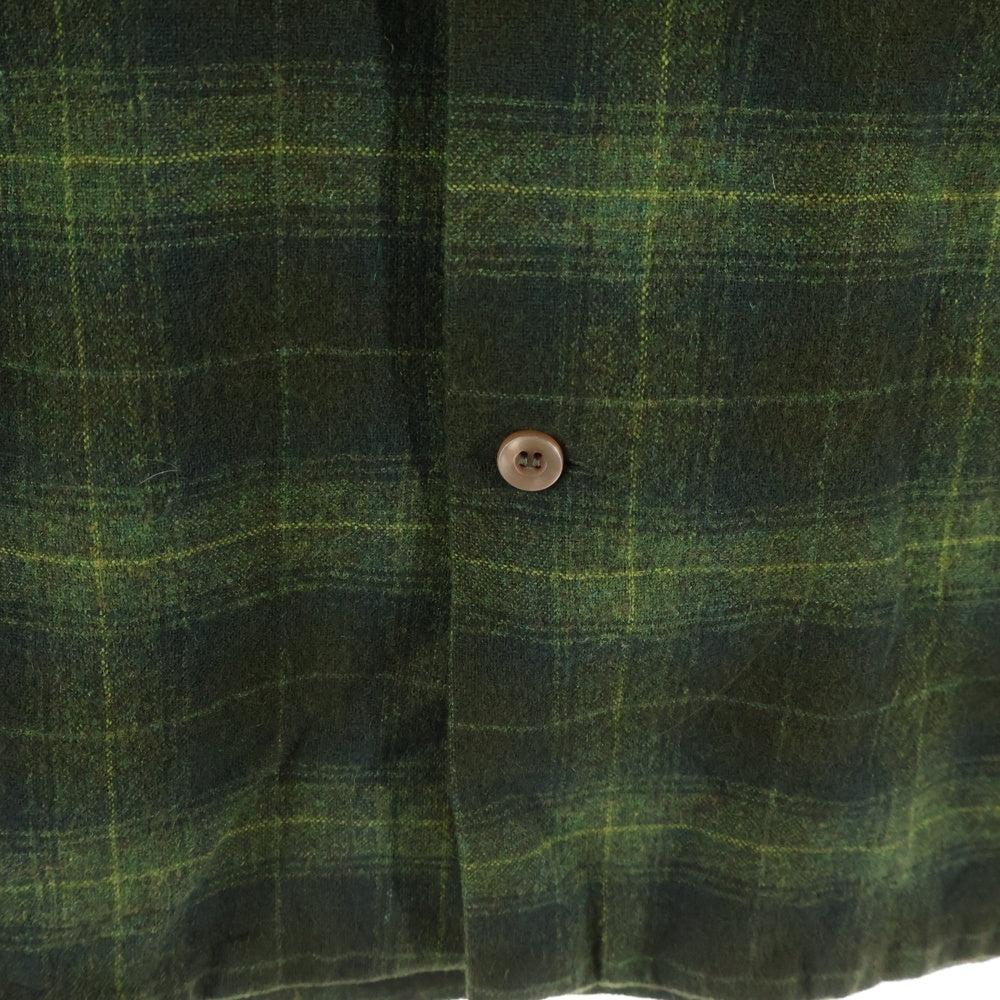 PENDLETON(ペンドルトン) 50S VINTAGE ヴィンテージ ウール チェック 長袖オープンカラーシャツ ボードシャツ グリーン