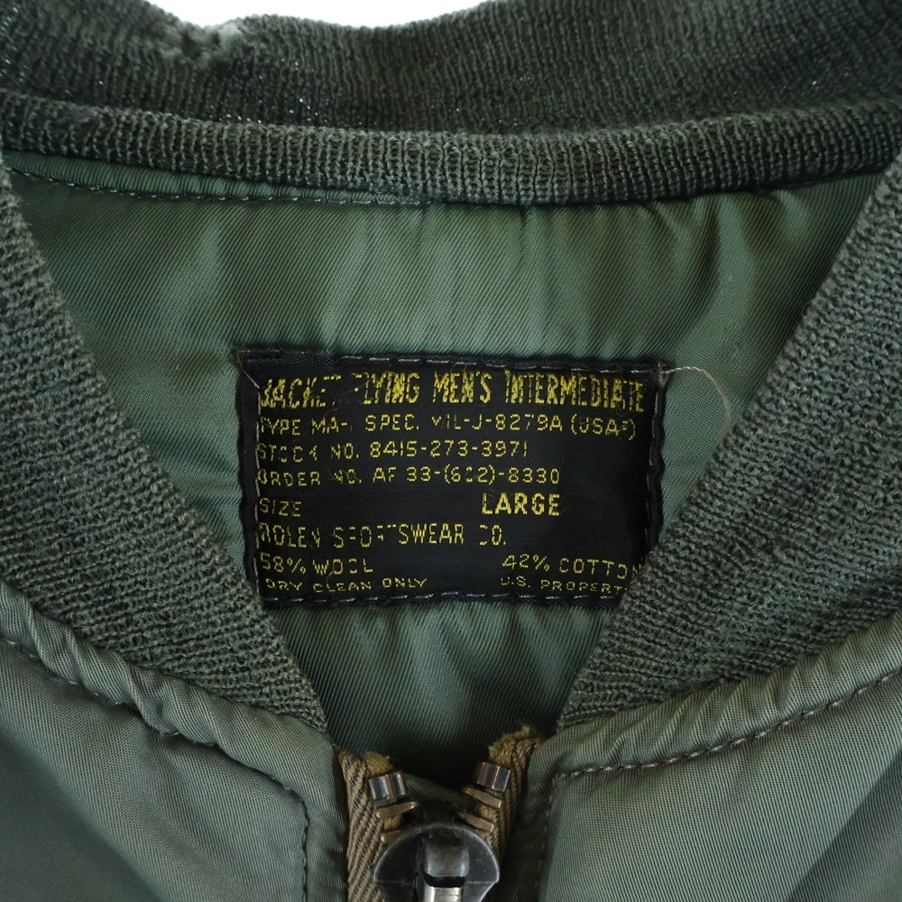 VINTAGE(ヴィンテージ) 50S VINTAGE U.S. AIR FORCE MA-1 ヴィンテージ USエアフォース 初期型 CONMARジッパー 裏地セージグリーン フライトジャケット MIL-J-8279A/8415-273-3971