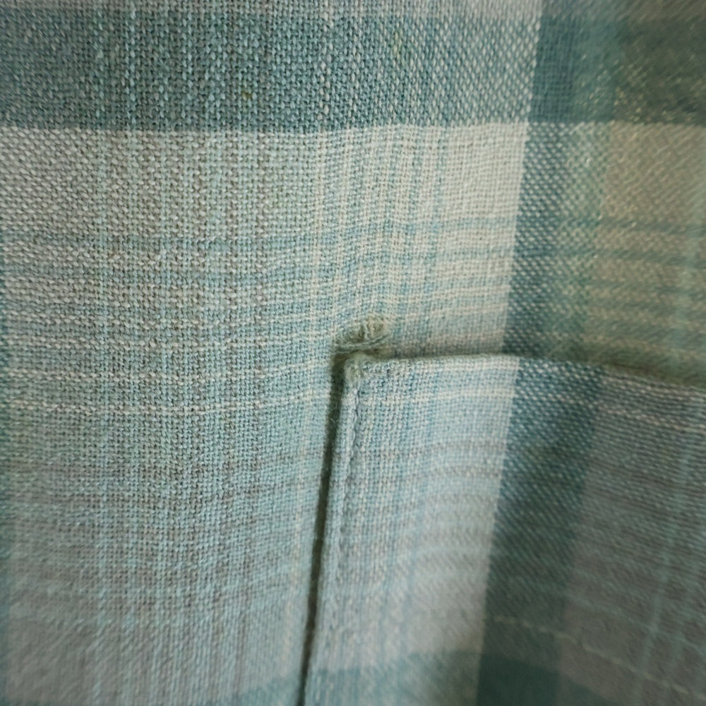 PENDLETON(ペンドルトン) 60S VINTAGE SIR PENDLETON ヴィンテージ ウール チェック柄 長袖オープンカラーシャツ グリーン/グレー