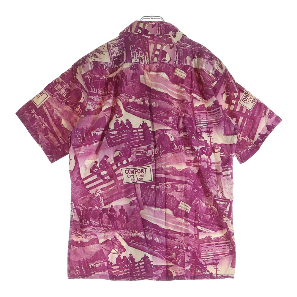 VINTAGE(ヴィンテージ) 50-60S VINTAGE MADE IN CALIFORNIA ヴィンテージ カリフォルニア製 総柄 半袖ハワイアン アロハシャツ パープル