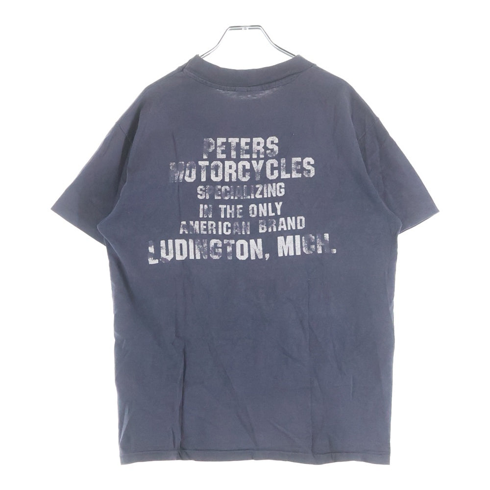 VINTAGE(ヴィンテージ) 80-90S ハーレーダビッドソン モーターサイクル 両面プリント クルーネック半袖Tシャツ カットソー グレー
