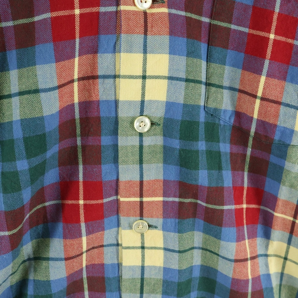 VINTAGE(ヴィンテージ) 60S VINTAGE LOCHLANA BY HATHAWAY ヴィンテージ ウールコットン チェック長袖オープンカラーシャツ マルチカラー
