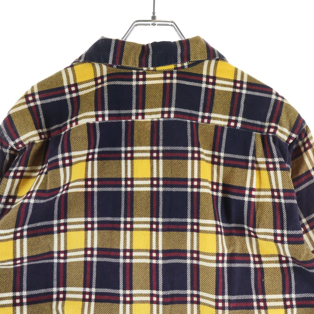 VINTAGE(ヴィンテージ) 50-60S VINTAGE CAMPUS ヴィンテージ キャンパス チェック 長袖プリントフランネル オープンカラーシャツ イエロー/ブラック
