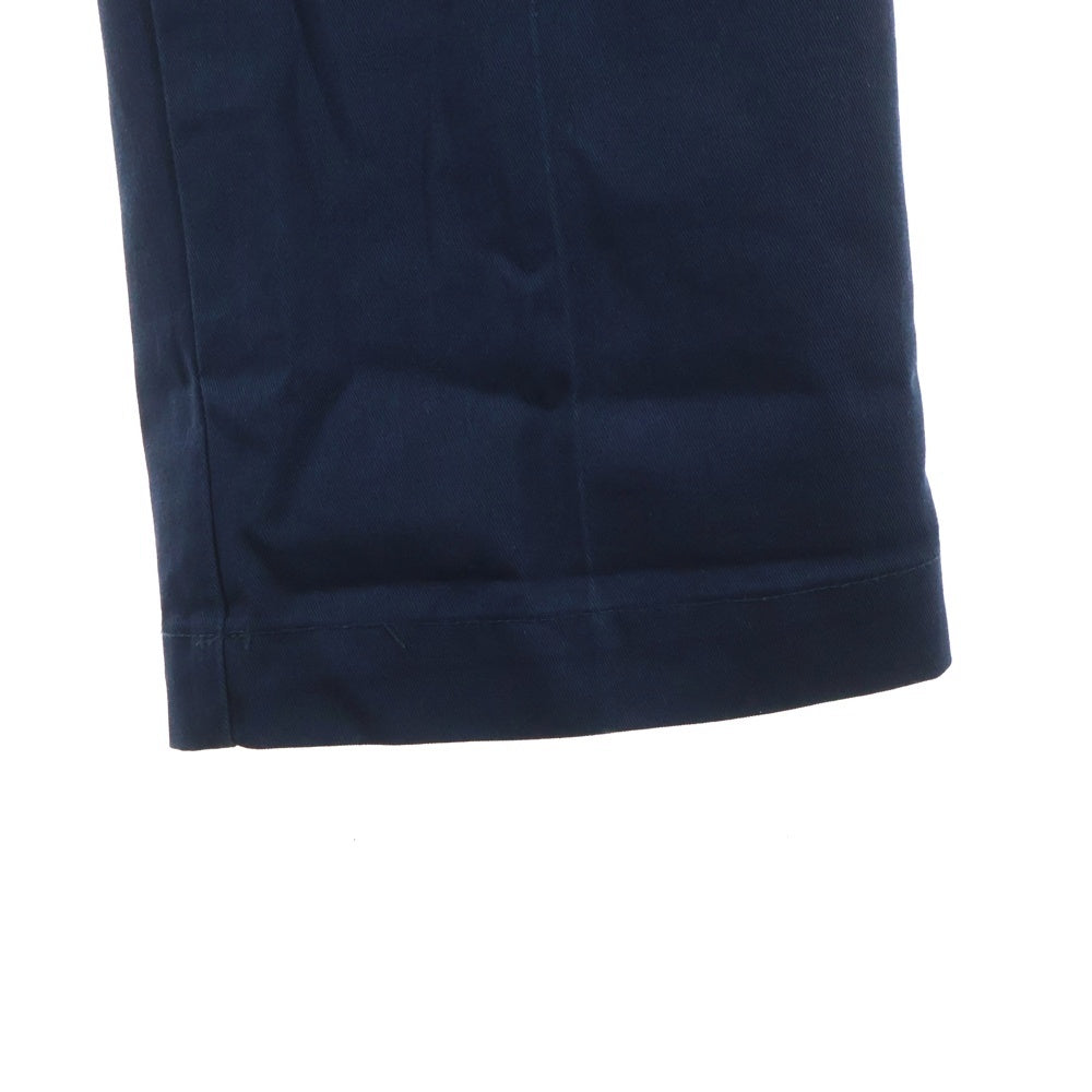 Dickies(ディッキーズ) 80-90S VINTAGE 874 ヴィンテージ USA製 チビタグ ポリコットン ジップアップ ワークパンツ ネイビー