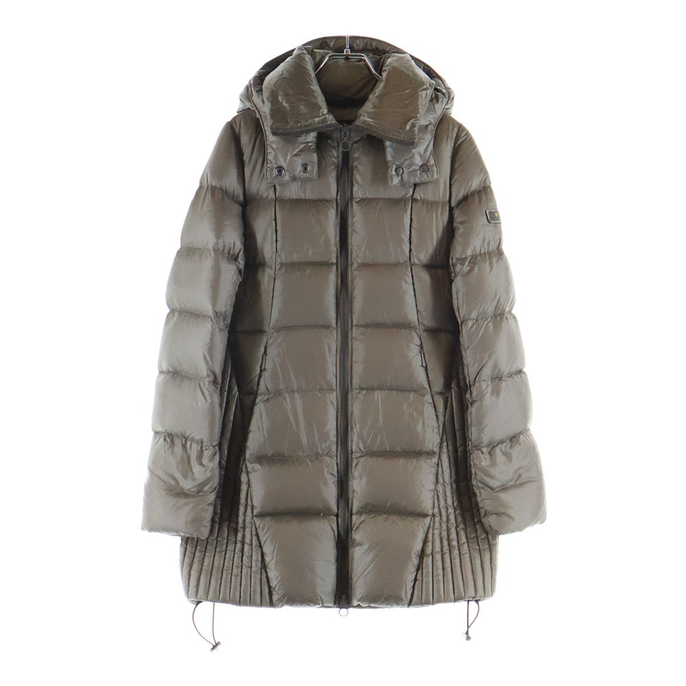 TATRAS(タトラス) 13AW SARIN サリン ロゴパッチ ジップアップ フーデッド ダウンジャケット ブラウン レディース LTA13A4179