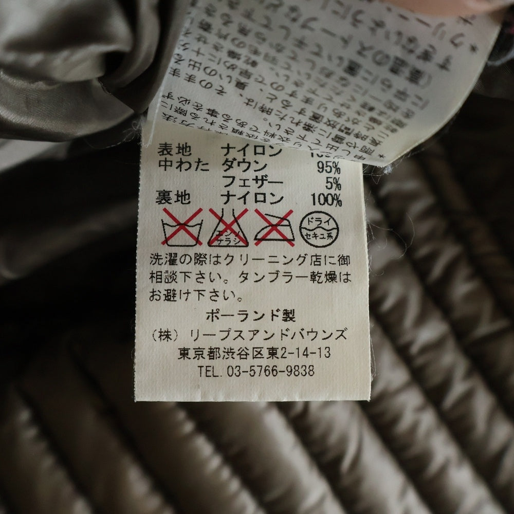 TATRAS(タトラス) 13AW SARIN サリン ロゴパッチ ジップアップ フーデッド ダウンジャケット ブラウン レディース LTA13A4179