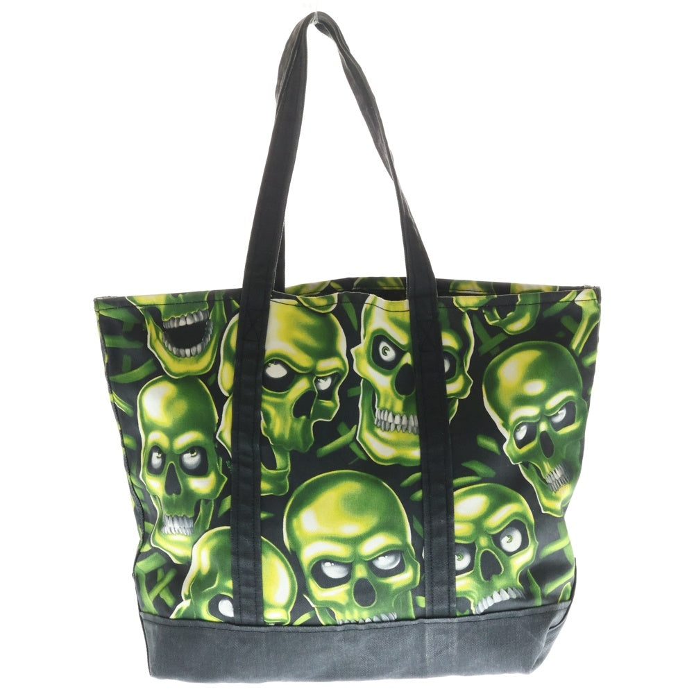 SUPREME(シュプリーム) 18SS Skull Pile Denim Tote スカルパイルデニムトート ハンドバッグ ブラック