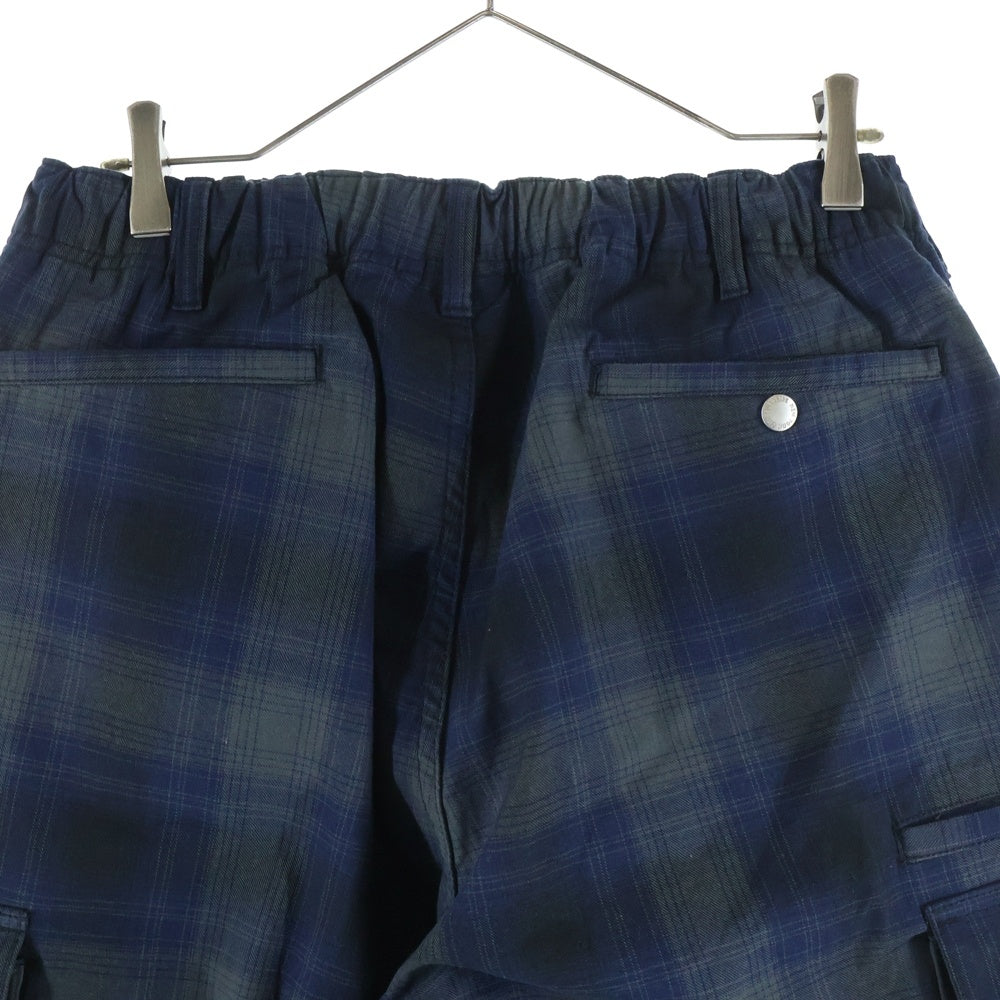 SUPREME(シュプリーム) 25SS Plaid Cargo Short プレイド カーゴショーツ チェック柄 ショートパンツ ネイビー