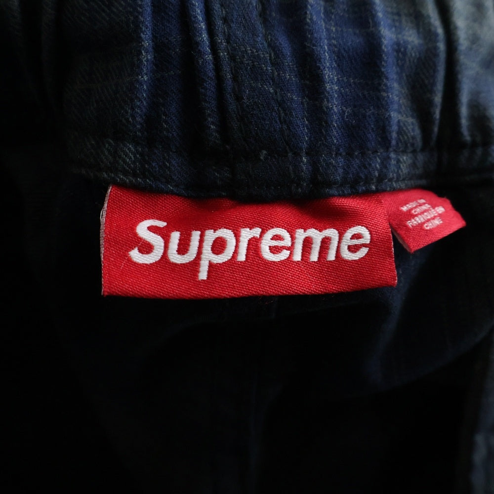 SUPREME(シュプリーム) 25SS Plaid Cargo Short プレイド カーゴショーツ チェック柄 ショートパンツ ネイビー