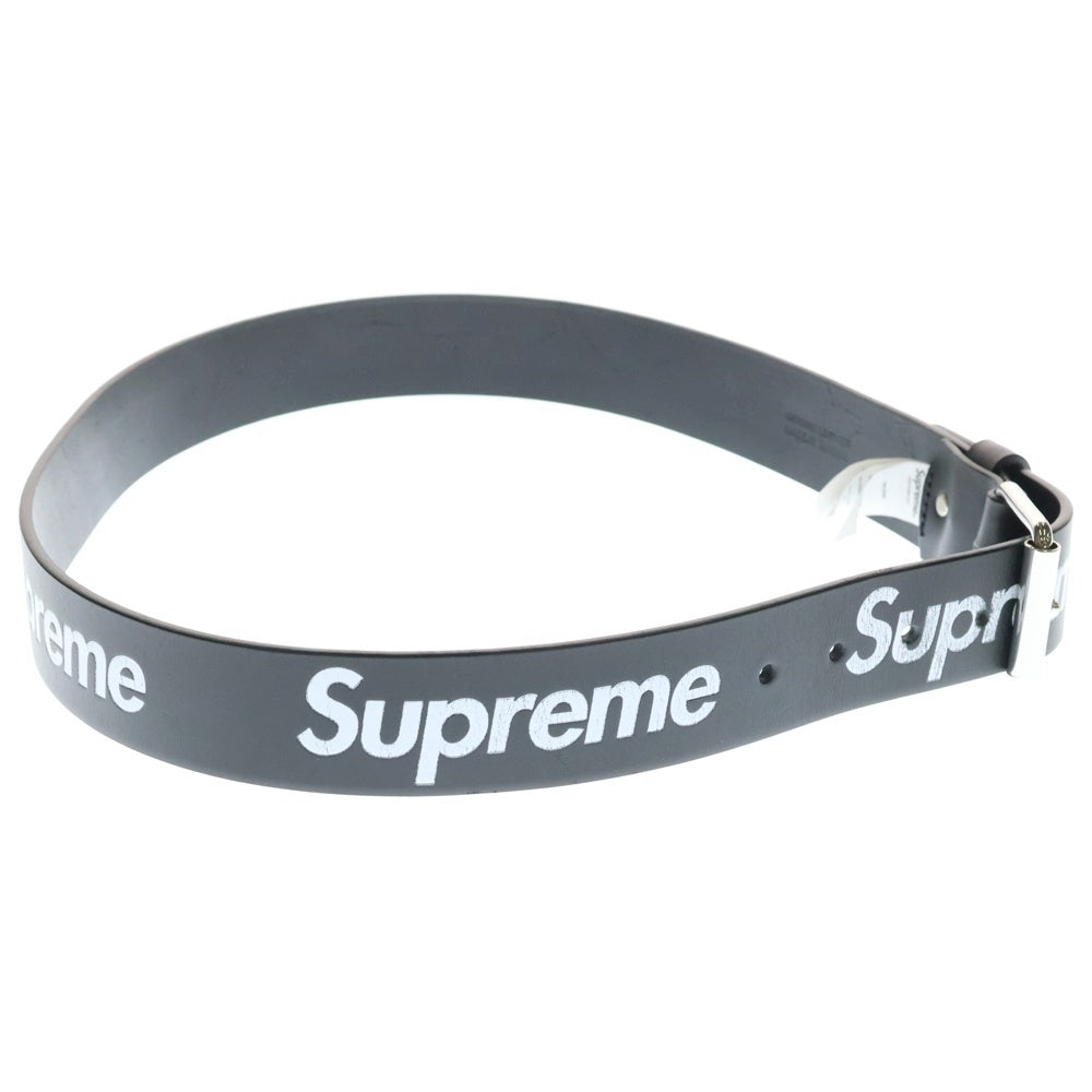 SUPREME(シュプリーム) 25AW Repeat Leather Belt リピート レザーベルト ブラック