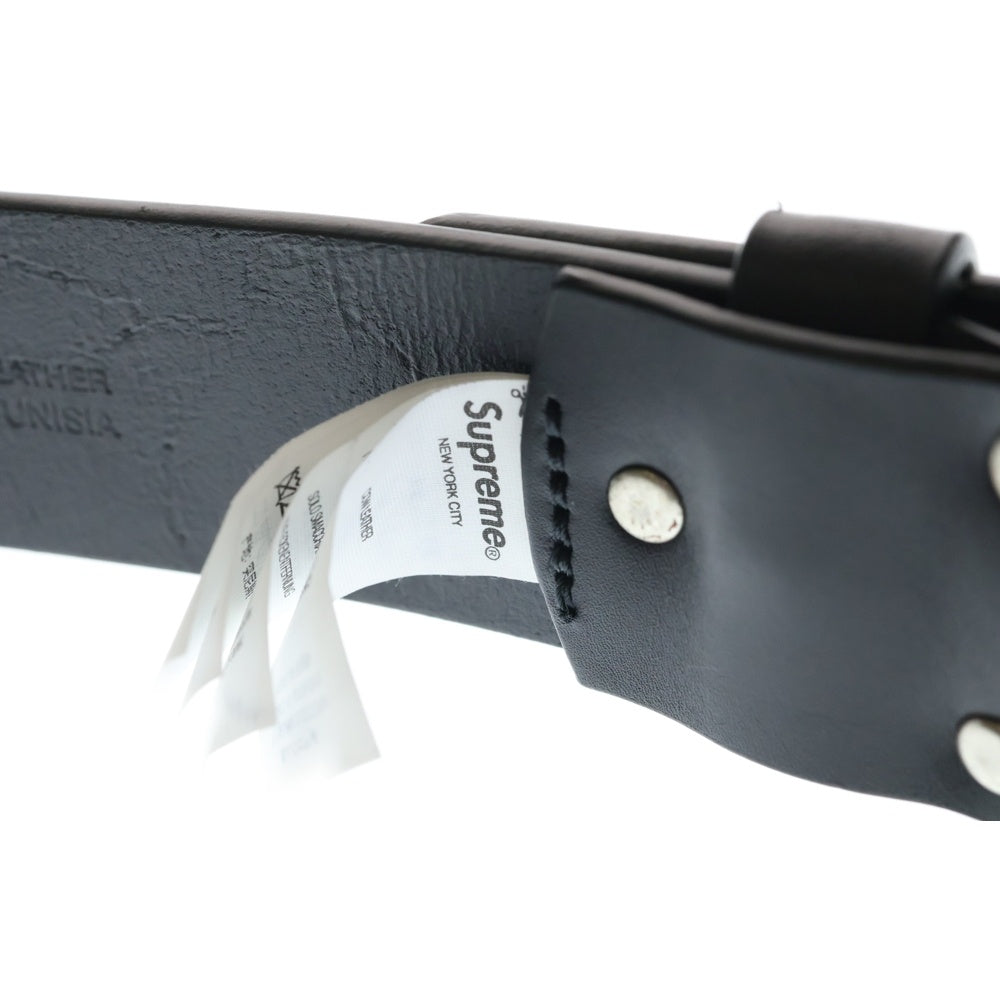 SUPREME(シュプリーム) 25AW Repeat Leather Belt リピート レザーベルト ブラック