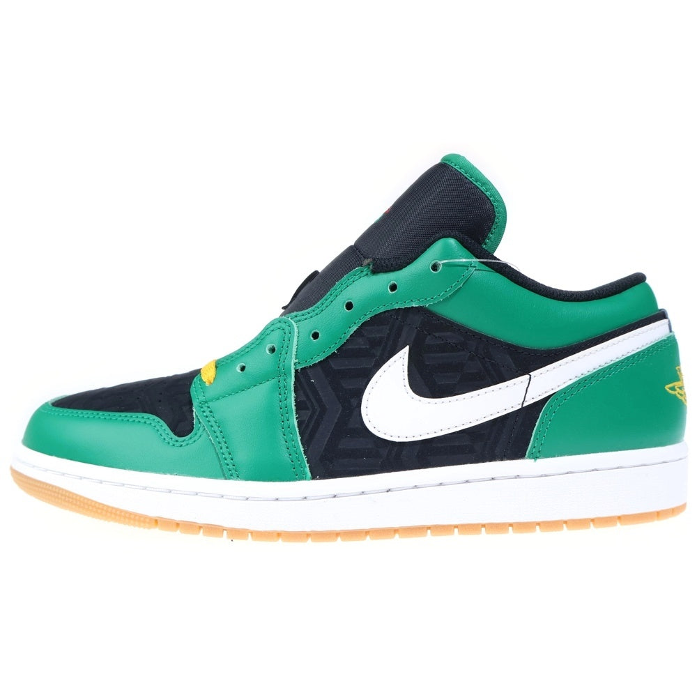 NIKE(ナイキ) GS AIR JORDAN 1 LOW SE MALACHITE エアジョーダン 1 マラカイト ローカットスニーカー ブラック/グリーン US11/29cm DQ8422-300