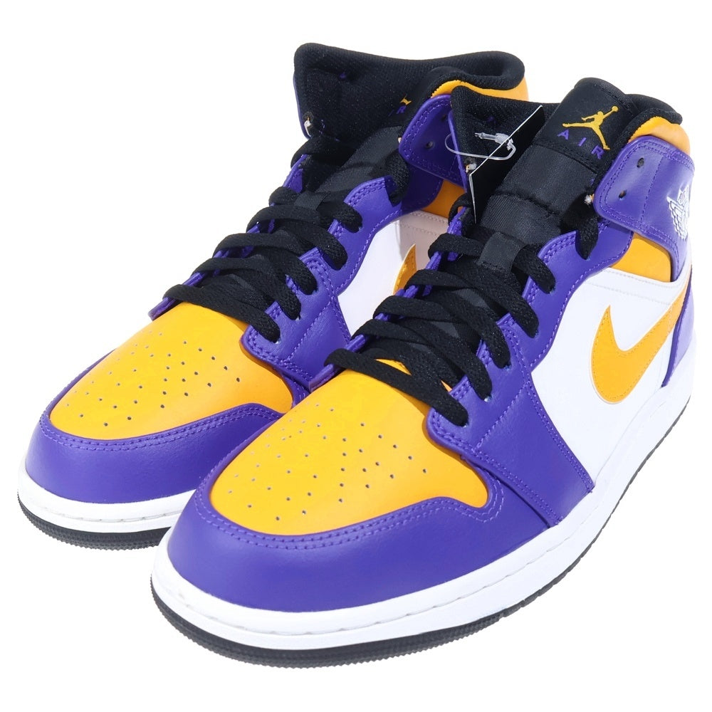 NIKE(ナイキ) AIR JORDAN 1 MID LAKERS エアジョーダン 1 レイカーズ ミッドカットスニーカー パープル/イエロー US11/29cm DQ8426-517