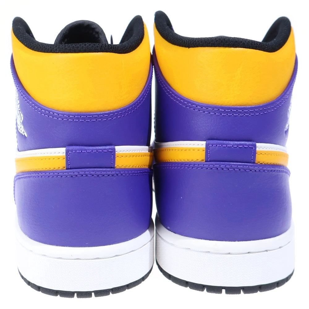 NIKE(ナイキ) AIR JORDAN 1 MID LAKERS エアジョーダン 1 レイカーズ ミッドカットスニーカー パープル/イエロー US11/29cm DQ8426-517