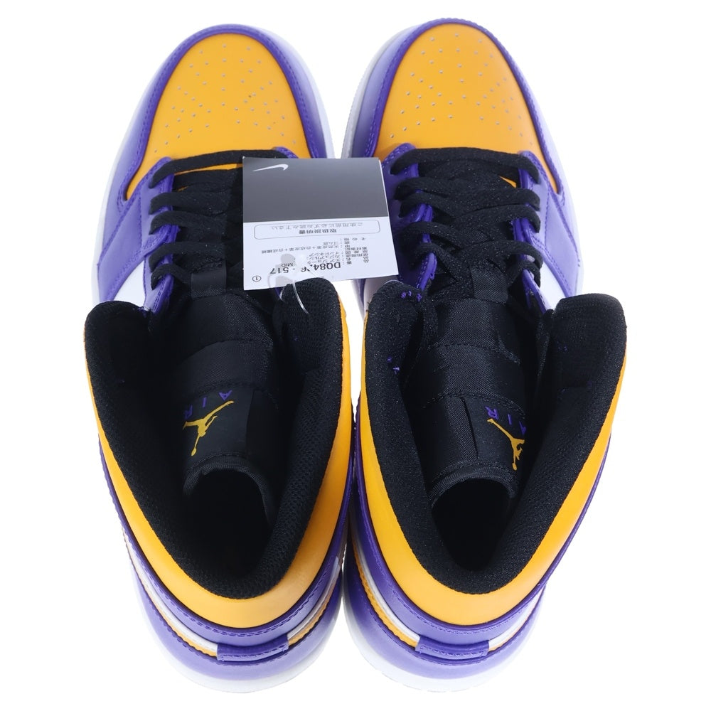 NIKE(ナイキ) AIR JORDAN 1 MID LAKERS エアジョーダン 1 レイカーズ ミッドカットスニーカー パープル/イエロー US11/29cm DQ8426-517