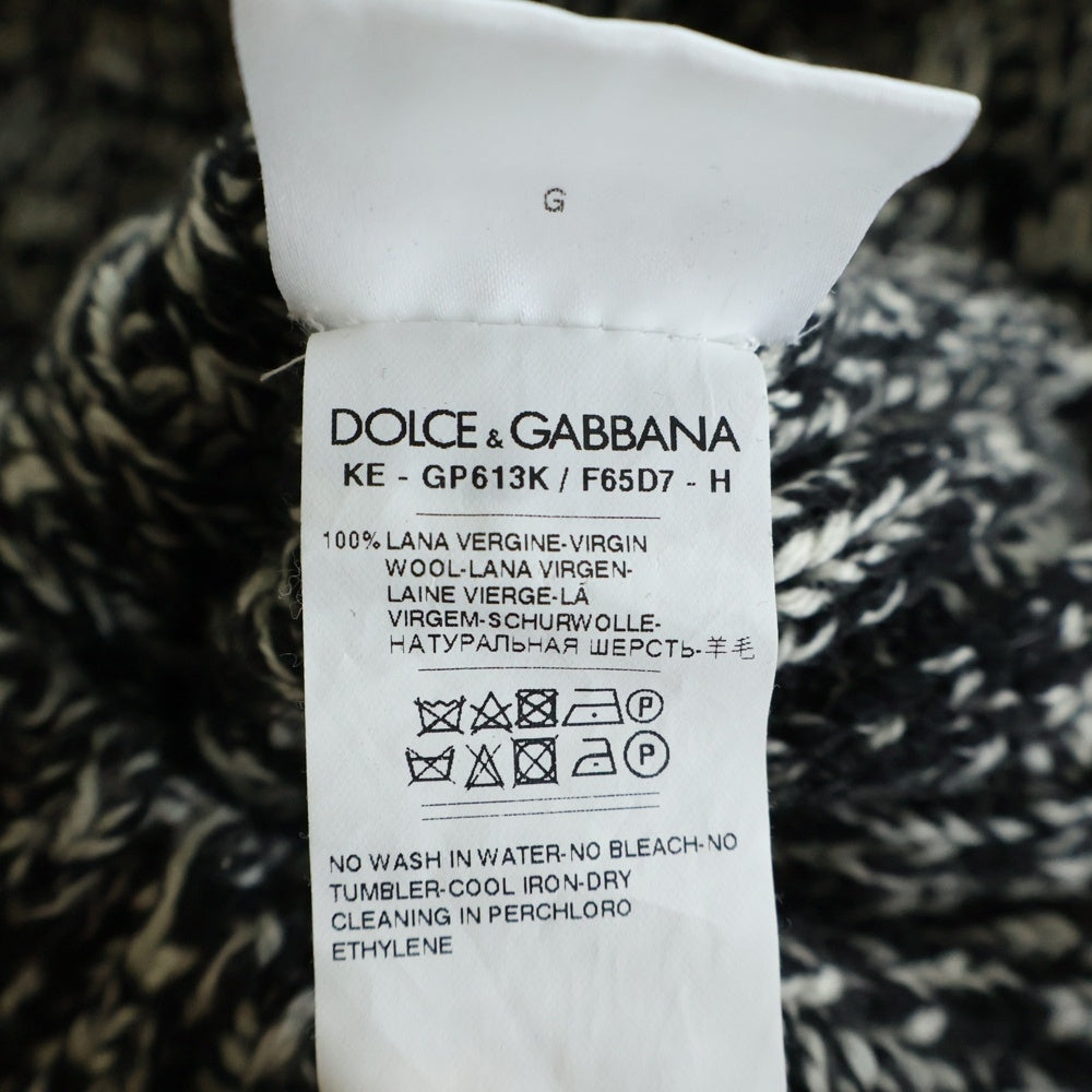 DOLCE & GABBANA(ドルチェアンドガッバーナ) ウール ローゲージ タートルネックニット セーター グレー GP613K F65D7