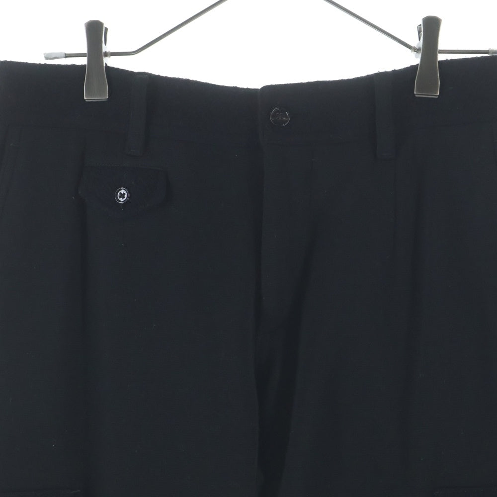 DOLCE & GABBANA(ドルチェアンドガッバーナ) CARGO PANTS ウール混 スウェットカーゴパンツ ブラック GWAOET GEP05