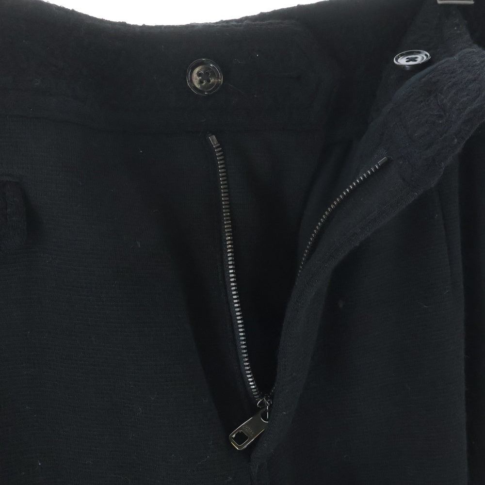 DOLCE & GABBANA(ドルチェアンドガッバーナ) CARGO PANTS ウール混 スウェットカーゴパンツ ブラック GWAOET GEP05