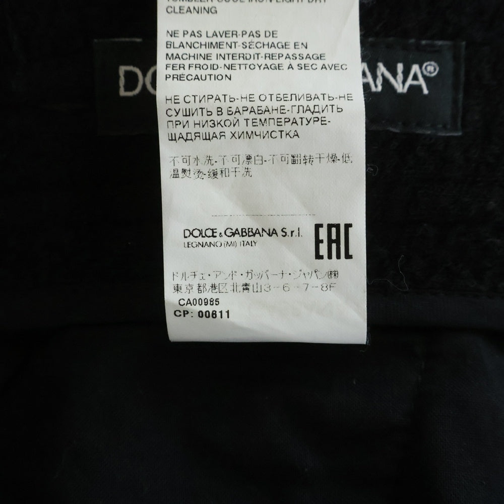 DOLCE & GABBANA(ドルチェアンドガッバーナ) CARGO PANTS ウール混 スウェットカーゴパンツ ブラック GWAOET GEP05