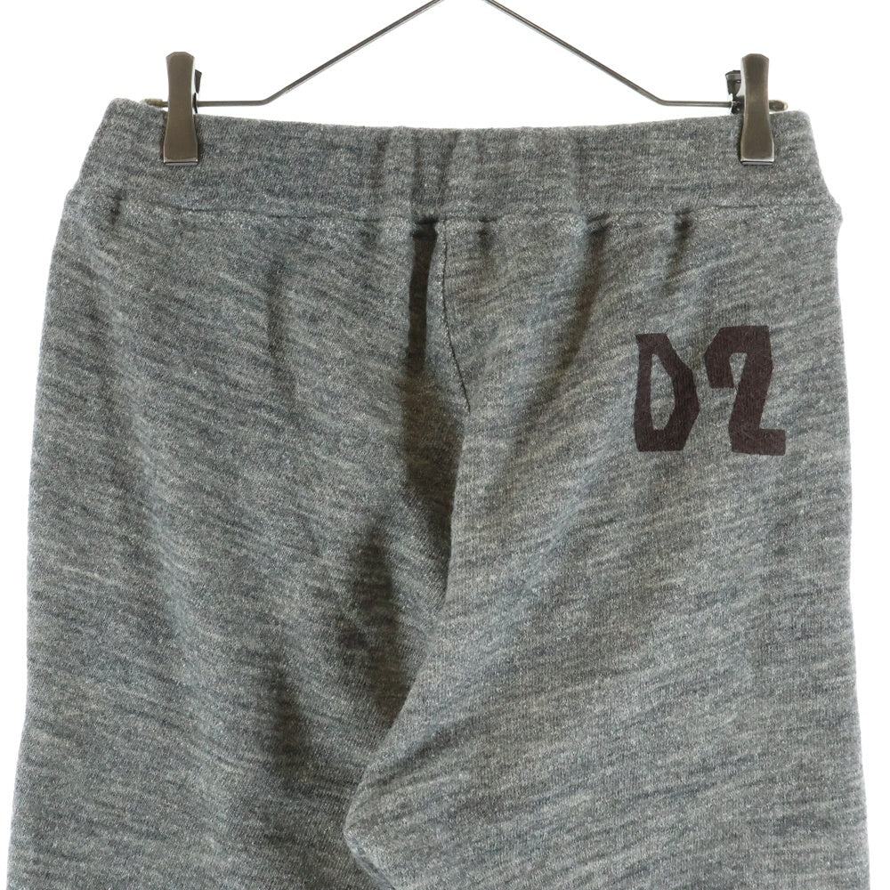 DSQUARED2(ディースクエアード) ウール混 ロゴプリント スウェットパンツ グレー S74KB0689