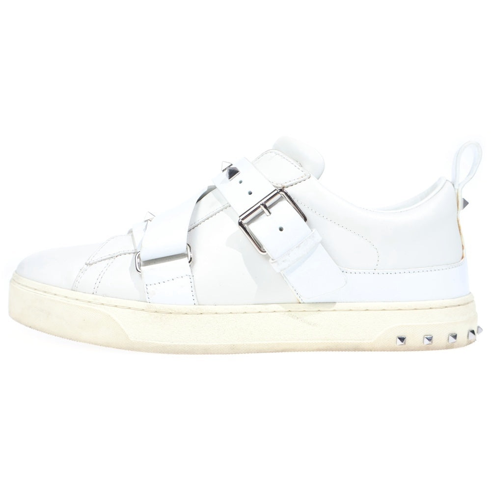 VALENTINO(ヴァレンティノ) ROCK STUDS BELTED SNEAKER ロックスタッズ ベルテッド レザーローカットスニーカー ホワイト TPA03Y2