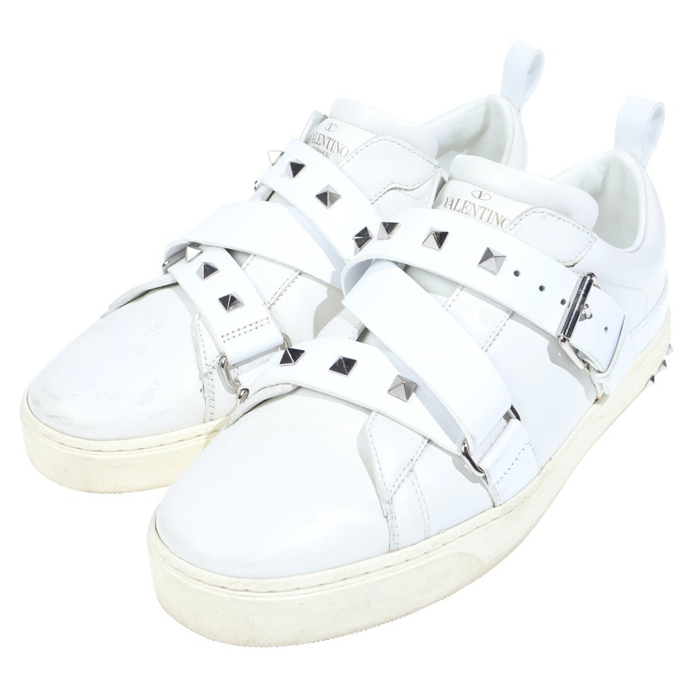VALENTINO(ヴァレンティノ) ROCK STUDS BELTED SNEAKER ロックスタッズ ベルテッド レザーローカットスニーカー ホワイト TPA03Y2